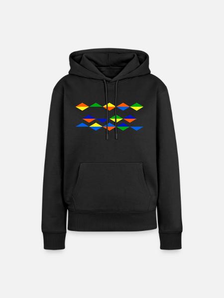 diamonds - Frauen Premium Bio Hoodie - Schwarz