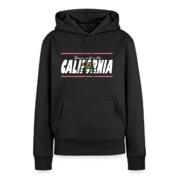 Kein Ort Kalifornien - Frauen Premium Bio Hoodie - Schwarz - Vorne - Julia (174cm)