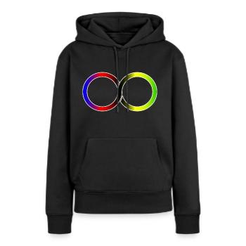 Cyclist Infinite Weltmeister - Frauen Premium Bio Hoodie - Schwarz - Vorne - Julia (174cm)