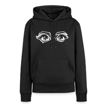 Auge Augen Augenarzt - Frauen Premium Bio Hoodie - Schwarz - Vorne - Julia (174cm)