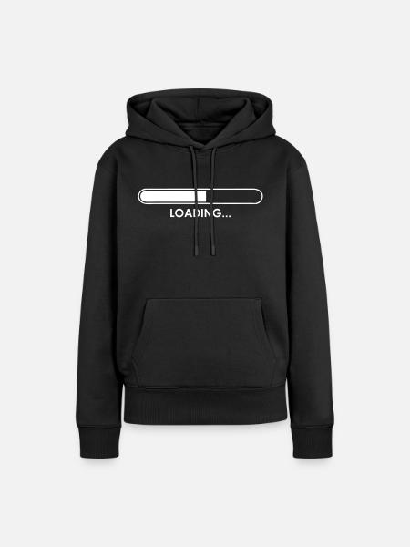 Universelles Loading Symbol - Frauen Premium Bio Hoodie - Schwarz