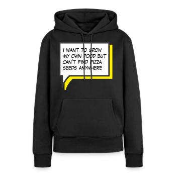Je veux faire pousser ma propre nourriture - Sweat à capuche Premium bio Femme - noir - Devant - Julia (174cm)