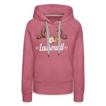Lausmadl Lausdirndl Bayern Tirol Bayrisches Madl - Frauen Premium Bio Hoodie - Malve - Vorne - Isabella (175cm)