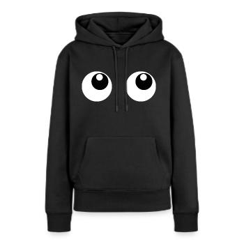 Yeux eyes Eye - Sweat à capuche Premium bio Femme - noir - Devant - Julia (174cm)