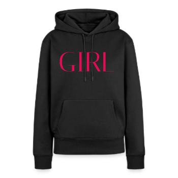 GIRL - Women’s Premium Organic Hoodie - black - Front - Julia (174cm)