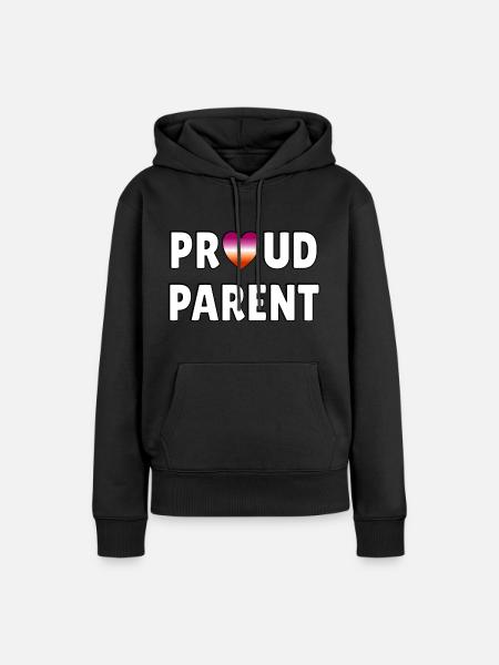 Stolze Eltern Lesben-Flagge - Frauen Premium Bio Hoodie - Schwarz