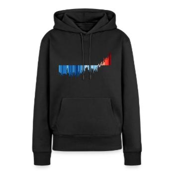 Globale Erwärmung - Frauen Premium Bio Hoodie - Schwarz - Vorne - Julia (174cm)