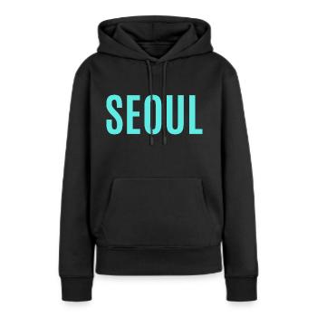 Seoul - Hauptstadt Korea - Asien - Frauen Premium Bio Hoodie - Schwarz - Vorne - Julia (174cm)