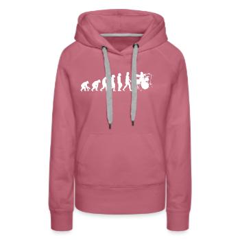 Drums White Evolution Music Drums - Sweat à capuche Premium bio Femme - mauve - Devant - Isabella (175cm)