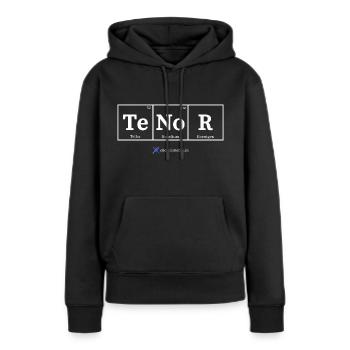 Tenor (dunkle Stoffe) - Frauen Premium Bio Hoodie - Schwarz - Vorne - Julia (174cm)