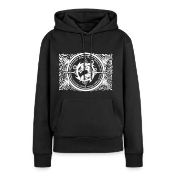 Dragon DM maitre du jeux RPG - Sweat à capuche Premium bio Femme - noir - Devant - Julia (174cm)