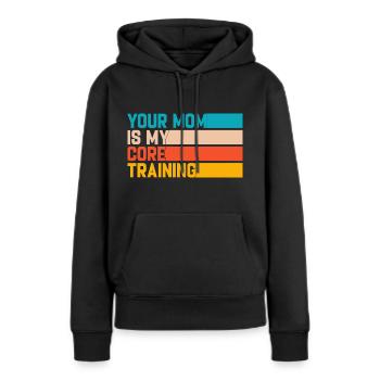 I Heart Squirters Blague pour adultes J'aime jouir - Sweat à capuche Premium bio Femme - noir - Devant - Julia (174cm)