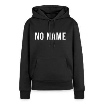 Pas de nom - Sweat à capuche Premium bio Femme - noir - Devant - Julia (174cm)