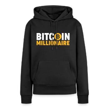 Bitcoin Millionaire - Sweat à capuche Premium bio Femme - noir - Devant - Julia (174cm)