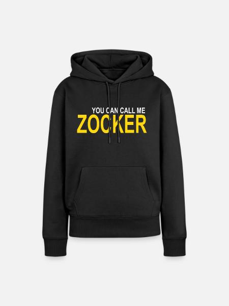 Call me Zocker - Frauen Premium Bio Hoodie - Schwarz