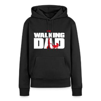 The WALKING DAD Design - Frauen Premium Bio Hoodie - Schwarz - Vorne - Julia (174cm)