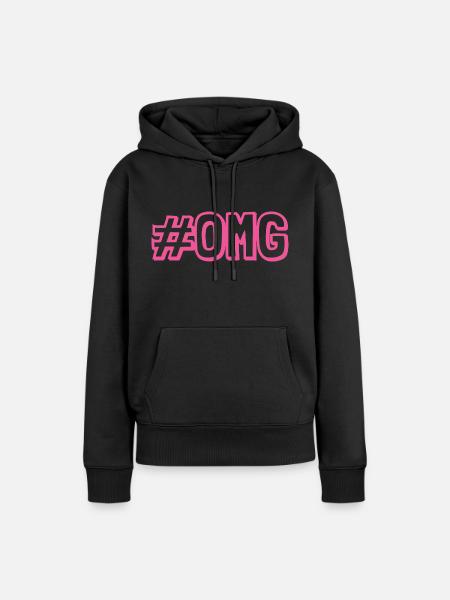 #omg - Frauen Premium Bio Hoodie - Schwarz