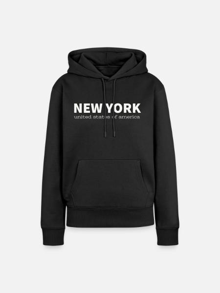 NEW YORK - Frauen Premium Bio Hoodie - Schwarz