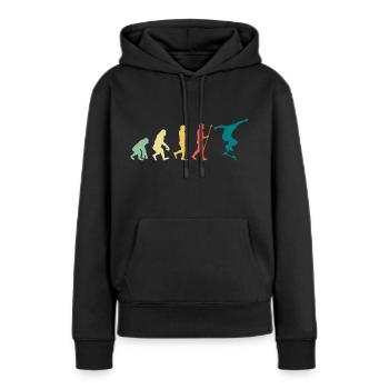 Skater Evolution Skateboard Skateboarding - Frauen Premium Bio Hoodie - Schwarz - Vorne - Julia (174cm)