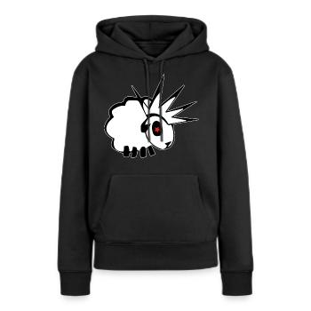 OVEJA PUNK - Frauen Premium Bio Hoodie - Schwarz - Vorne - Julia (174cm)