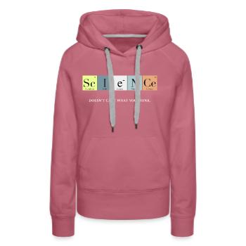 Science doesn’t care Periodic Table of Elements - Sweat à capuche Premium bio Femme - mauve - Devant - Isabella (175cm)