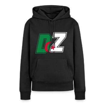 DZ Algerien Algerier in Kraft - Frauen Premium Bio Hoodie - Schwarz - Vorne - Julia (174cm)