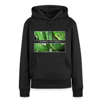 Smaragdbaum-Boa - Frauen Premium Bio Hoodie - Schwarz - Vorne - Julia (174cm)