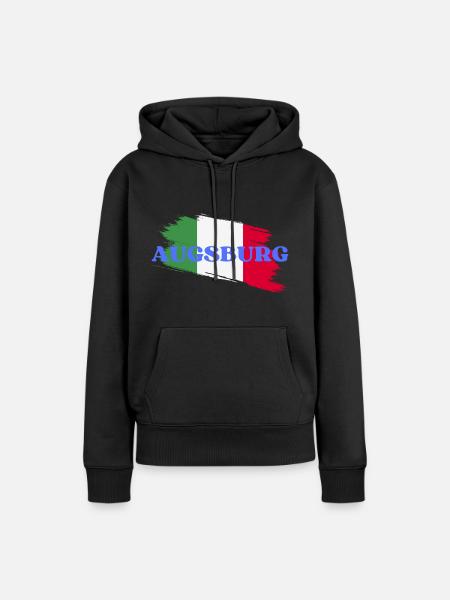 Augsburg - Frauen Premium Bio Hoodie - Schwarz