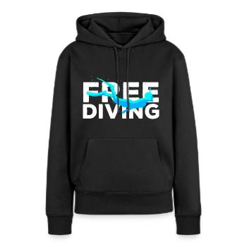 Apnoetauchen Freitaucher Tauchen Taucher Geschenk - Frauen Premium Bio Hoodie - Schwarz - Vorne - Julia (174cm)
