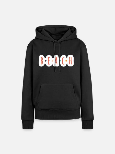 Beach - Frauen Premium Bio Hoodie - Schwarz