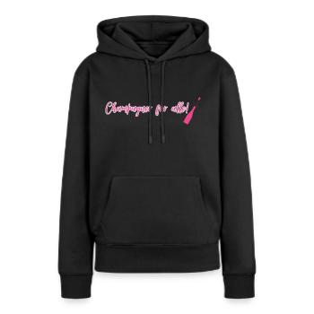 JGA-Shirt mit witzigen Spruch. - Frauen Premium Bio Hoodie - Schwarz - Vorne - Julia (174cm)