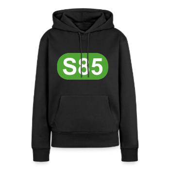 S-Bahn Berlin S85 - Frauen Premium Bio Hoodie - Schwarz - Vorne - Julia (174cm)