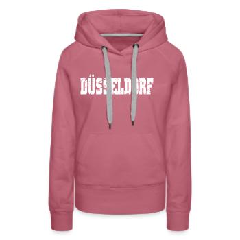 Dusseldorf - Women’s Premium Organic Hoodie - mauve - Front - Isabella (175cm)