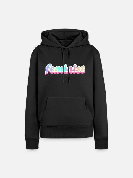 feminist - Frauen Premium Bio Hoodie - Schwarz