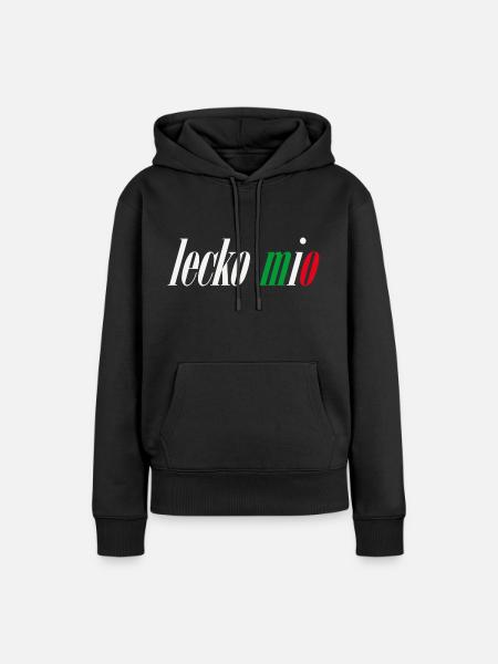 lecko mio - Frauen Premium Bio Hoodie - Schwarz