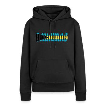 Bahamas - Frauen Premium Bio Hoodie - Schwarz - Vorne - Julia (174cm)