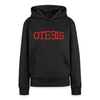 Otebis introvert russian Style - Frauen Premium Bio Hoodie - Schwarz - Vorne - Julia (174cm)