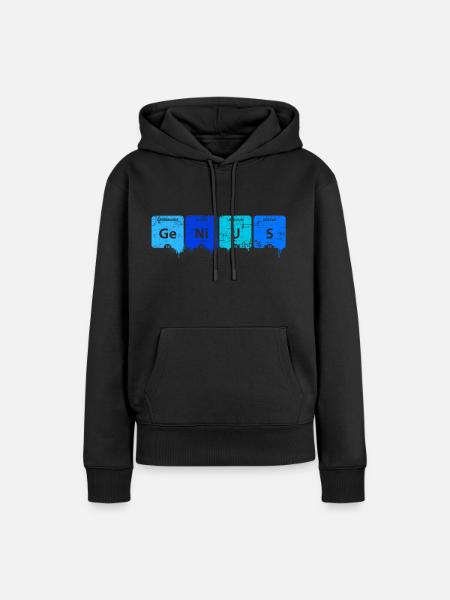GENIE - Frauen Premium Bio Hoodie - Schwarz