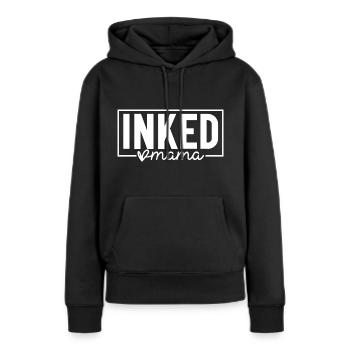Inked Mama - Tattoo Mama - Sweat à capuche Premium bio Femme - noir - Devant - Julia (174cm)