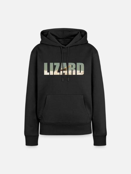 Eidechse - Frauen Premium Bio Hoodie - Schwarz