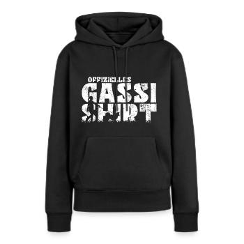 Islandhund Mama Frauchen Gassi - Frauen Premium Bio Hoodie - Schwarz - Vorne - Julia (174cm)