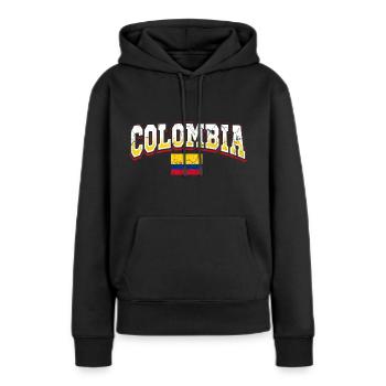 Kolumbien - Frauen Premium Bio Hoodie - Schwarz - Vorne - Julia (174cm)
