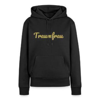 Traumfrau - Frauen Premium Bio Hoodie - Schwarz - Vorne - Julia (174cm)