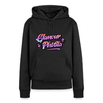 Glamourphobia Glamour Phobie - Sweat à capuche Premium bio Femme - noir - Devant - Julia (174cm)