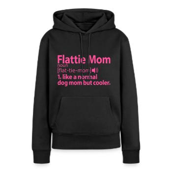 Flat-Coated Retriever Flattie Mama Mama Mistress - Sweat à capuche Premium bio Femme - noir - Devant - Julia (174cm)