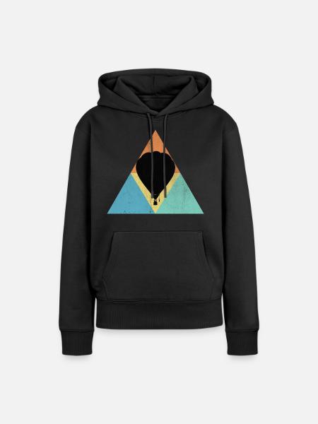 Heißluftballon - Frauen Premium Bio Hoodie - Schwarz