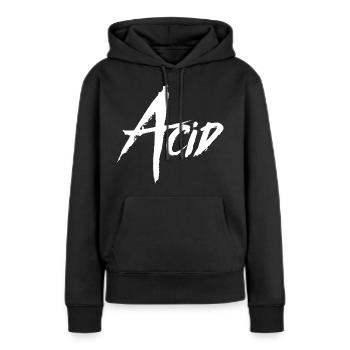 ACIDE - Sweat à capuche Premium bio Femme - noir - Devant - Julia (174cm)