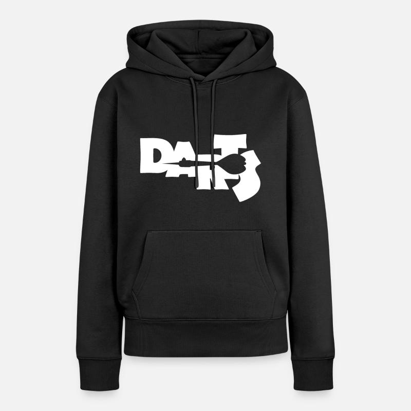 jeu de fléchettes - Sweat à capuche Premium bio Femme - noir