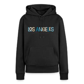 Los Angeles Design - LA, Hollywood, LAX,California - Frauen Premium Bio Hoodie - Schwarz - Vorne - Julia (174cm)