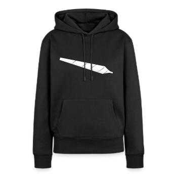 Joint - Frauen Premium Bio Hoodie - Schwarz - Vorne - Julia (174cm)